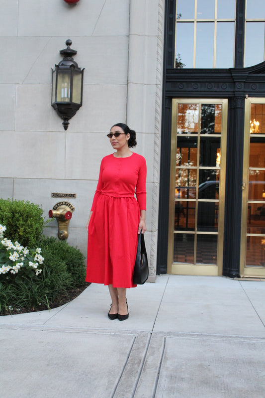 Glazed Cherry Cardigan & Skirt Set