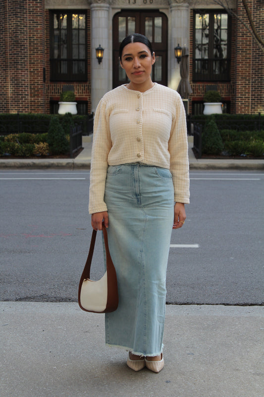 LEAH DENIM MAXI SKIRT