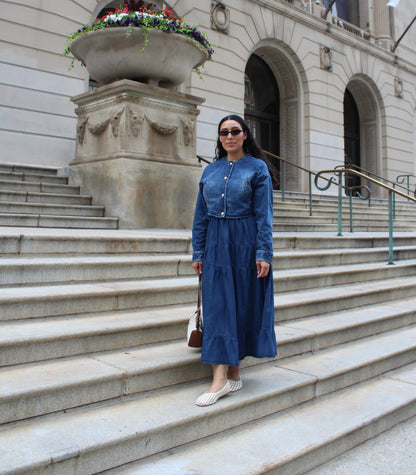 Hannah Maxi Denim Skirt