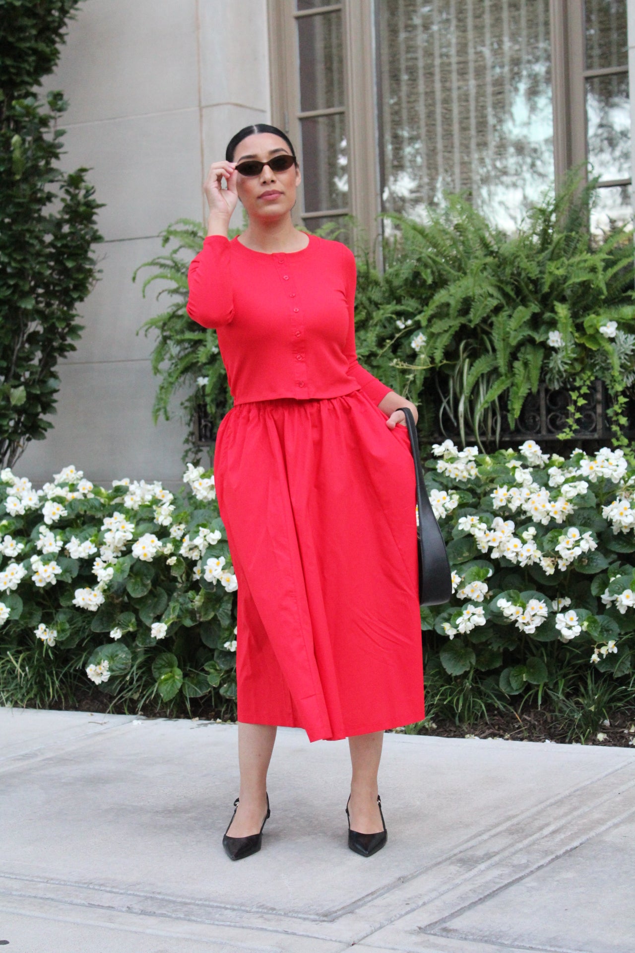 Glazed Cherry Cardigan & Skirt Set