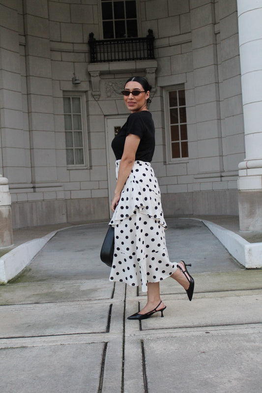 Polka Dot Ruffle Skirt