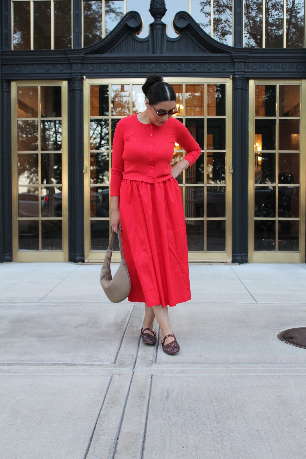 Glazed Cherry Cardigan & Skirt Set