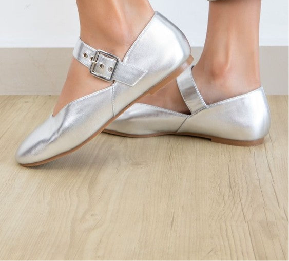 METALLIC BALLETINA FLAT