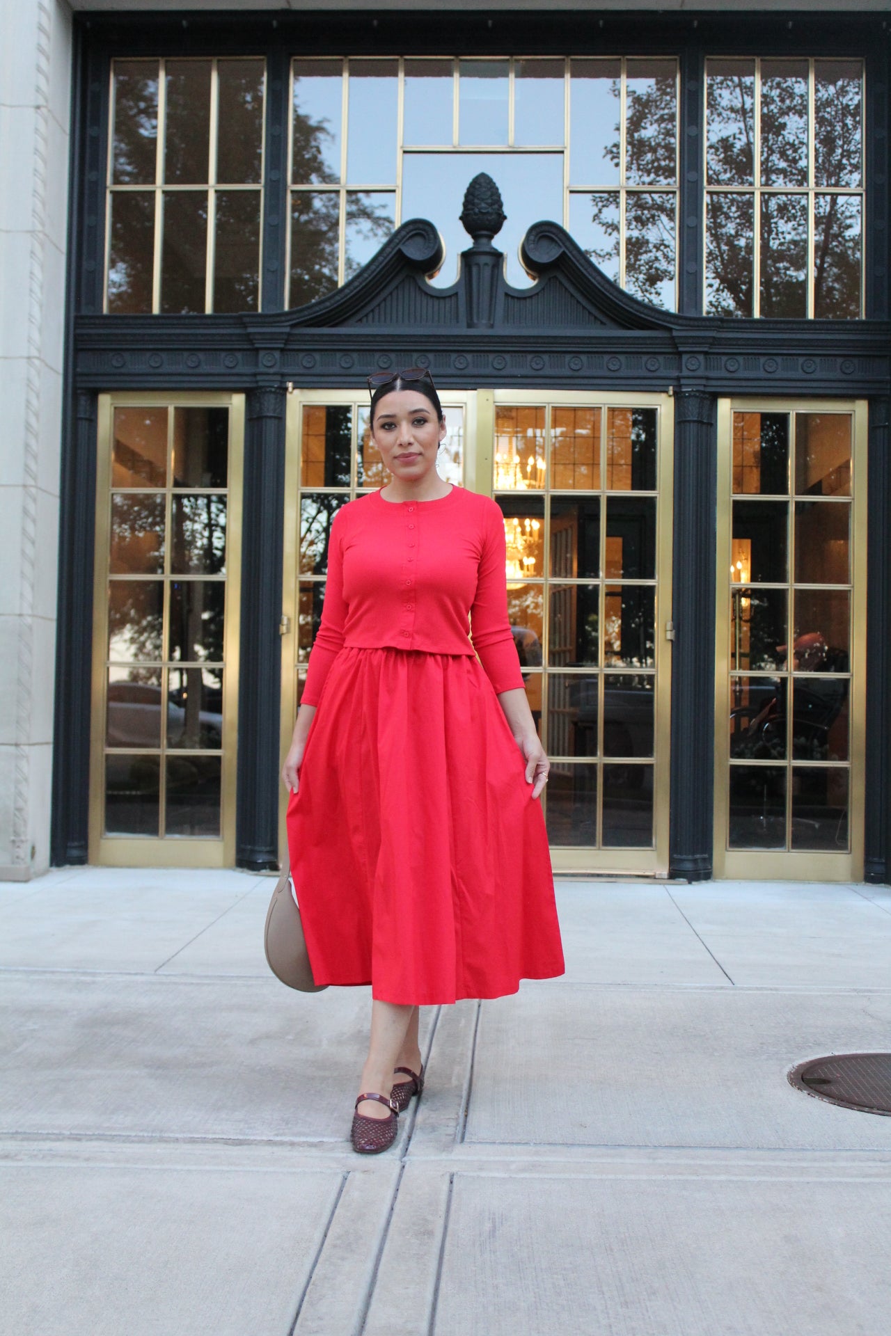 Glazed Cherry Cardigan & Skirt Set